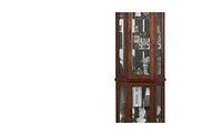 Slickblue Corner Curio Cabinet with Tempered Glass Shelves