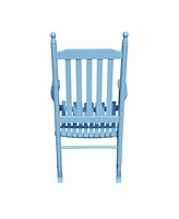 Slickblue Wooden Porch Rocker Chair for Relaxing Outdoor Comfort – Durable Design Patios, Porches, and Gardens