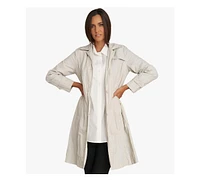 Stella Carakasi Women's Belted Water-Resistant Button Front Trench Coat