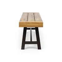Acacia Wood Dining Bench: Outdoor Style And Durability