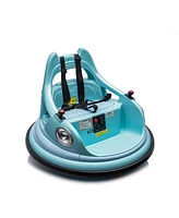 12V ride on bumper car for kids, electric car for kids,1.5-5 Years Old, W/Remote Control, Led Lights, Bluetooth & 360 Degree Spin