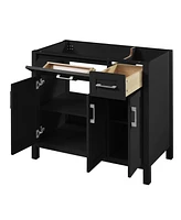 Streamdale Furniture [Cabinet Only] 36" Black Bathroom Vanity (Sink not included)