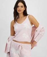 Hippie Rose Juniors' Teddy Cardigan & Tank Top Set