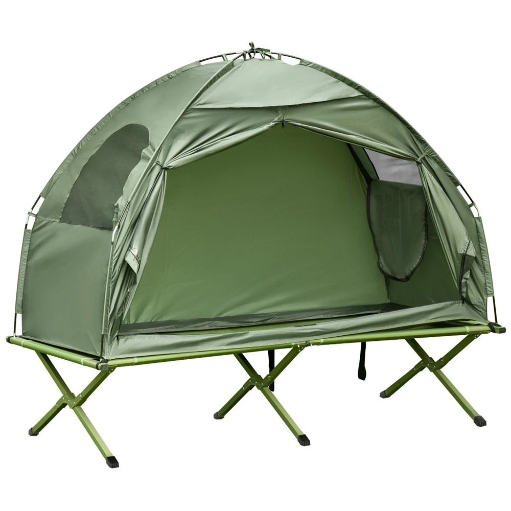 Streamdale Furniture Camping Tent Cot, Single Person Folding Cot Combo, Off-Ground Tent, Covered Outdoor Bed with Carry Bag for Hiking, Camping