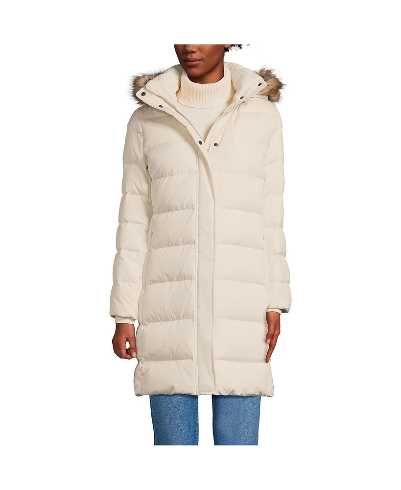 Lands' End Women's Tall Wide Channel 600 Down Puffer Coat