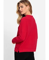 Olsen Women's Ribbed Knit Jersey Top