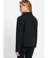 Olsen Women's Cropped Jacket with Allover Texture