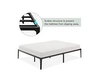 gaomon Bed Frame Heavy Duty Metal Mattress Foundation Platform Sturdy Steel Slat No Box Spring Needed, Easy Assembly, Noise Free