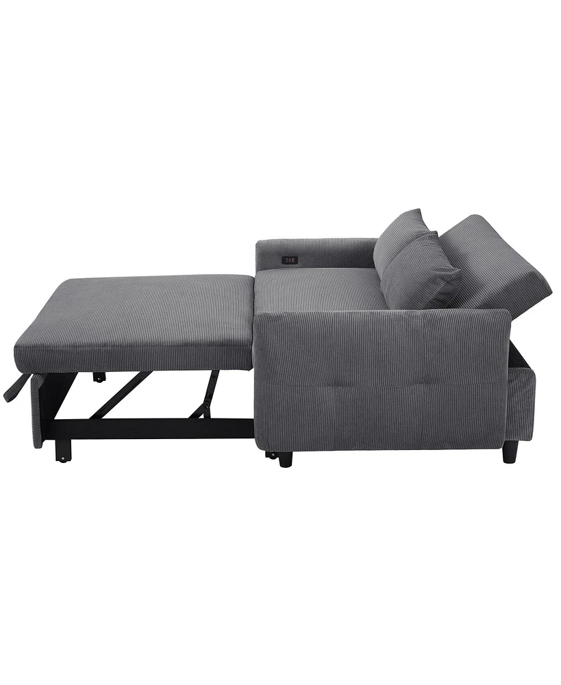 Slickblue Pull-Out Sofa Bed Convertible Couch - 2-Seat Loveseat for Space-Saving Comfort and Functionality