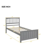 Slickblue Wood Platform Bed Twin