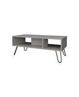 Fm Furniture Bagdad Coffe Table in Melamine, Hairpin Legs, Smoke