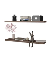 Fm Furniture Greer Floating Shelf in Melamine x2,Cognac