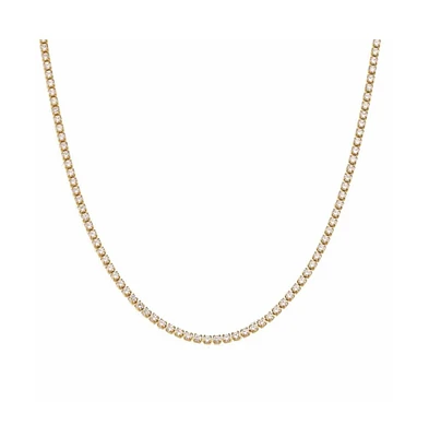 Hollywood Sensation 18k Gold Plated Tennis Necklace with Aaaaa Cubic Zirconia