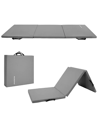 BalanceFrom Fitness GoGym 6 'x 2' x 1.5" Folding 3 Panel Exercise Gym Mat, Gray