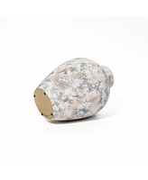 LuxenHome Marble White -Inch Tall Stoneware Table Vase