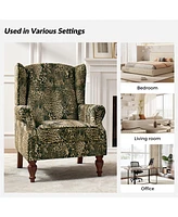 Hulala Home Jim Traditional Armchair with Thick Cushion