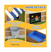 Slickblue Wooden Sandbox for Kids Aged 3-7 Years – Safe, Durable Design with Spacious Play Area for Creative Fun