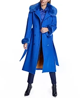 Julia & Stella by Maximilian Women's Double Breasted Wrap Coat