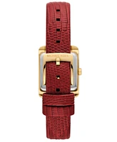 Michael Kors Women's Emery Three-Hand Red Leather Watch 22mm and Bracelet Cny Gift Set