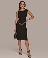 Donna Karan New York Women's Chain-Trim Sheath Dress