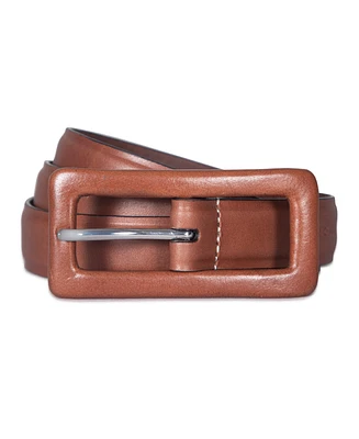 Michael Kors Women's Leather Covered Buckle Belt