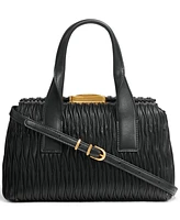 Donna Karan Amagansett Soft-Rolled Pleated Satchel with Sculpted Magnet Closure