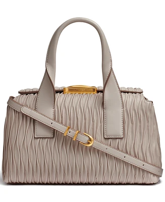 Donna Karan Amagansett Soft-Rolled Pleated Satchel with Sculpted Magnet Closure