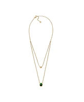 Skagen Women's Sofie Sea Glass Gold Stainless Steel Multi-Strand Necklace