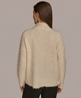 Donna Karan New York Women's Sequin-Applique Mock Neck Sweater