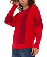 Liverpool Los Angeles Women's Colorblocked Boat-Neck Sweater