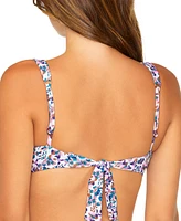 Raisins Juniors' Beachy Printed Bralette Bikini Top