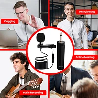 5 Core Lavalier Microphone Clip On Professional Grade 3.5mm Lapel Mic Omnidirectional Lav Mic - Cm-wrd 30