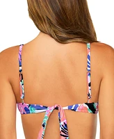 Raisins Juniors' Pisces Printed Tie-Back Bikini Top