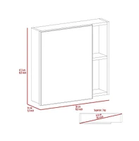 Depot E-shop Queets Medicine Single Door Cabinet, Two External Shelves