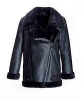 Julia & Stella by Maximilian Women's Oversized Motorcycle Jacket