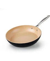 Cooks Standard 8-inch Ceramic Hard Anodized Nonstick Frying Pan,Black & Apricot