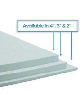 Clara Clark 2” Memory Foam Mattress Topper, Ventilated Design Infused with Cooling Gel