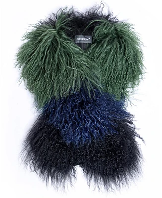 Julia & Stella by Maximilian Color-Block Shearling Scarf