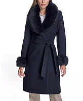 Julia & Stella by Maximilian Women's Wool Wrap Coat