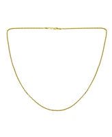 Bling Jewelry Fine Solid Yellow 10K Gold Strong Box Chain Necklace Medium 100 Gauge for Men Women Unisex Lobster Claw Clasp 16,18,20,22,24 Inch