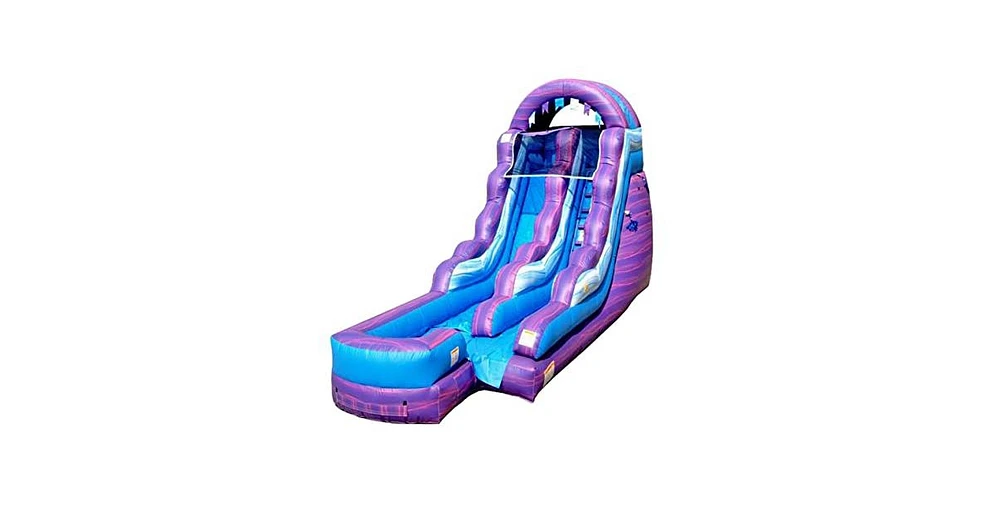 JumpOrange 15 Cotton Candy Tall Inflatable Water Slide with Splash Pool for Kids and Adults, Commercial Grade, Backyard Water Park, Outdoor Indoor, We