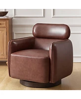 Hulala Home Rick Modern Swivel Chair with Adjustable Headrest