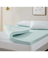 Clara Clark 3” Memory Foam Mattress Topper, Ventilated Design Infused with Cooling Gel