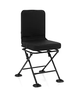 Skonyon Swivel Folding Chair with Backrest and Padded Cushion