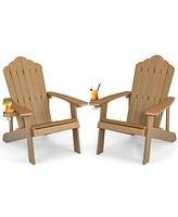 Vebreda Weather Resistant Hips Outdoor Adirondack Chair with Cup Holder