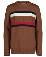 Tommy Hilfiger Big Boys Ottoman Stripe Crewneck Sweater