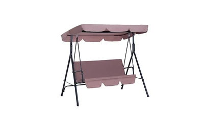 Slickblue 3-Seat Patio Swing Chair – Stylish Outdoor Swing for Relaxation, Durable Design for Backyard Comfort
