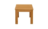 Slickblue Wooden Square Side End Table - Natural Indoor/Outdoor Patio Coffee Bistro Table