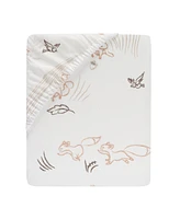 Lambs & Ivy Treetop Fox Woodland Breathable Cotton Fitted Crib/Toddler Sheet