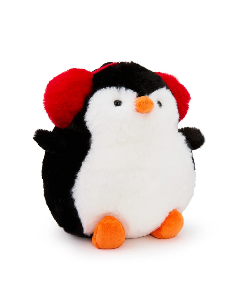 Geoffrey's Toy Box 6" Winter Penguin with Earmuffs Plush Toy